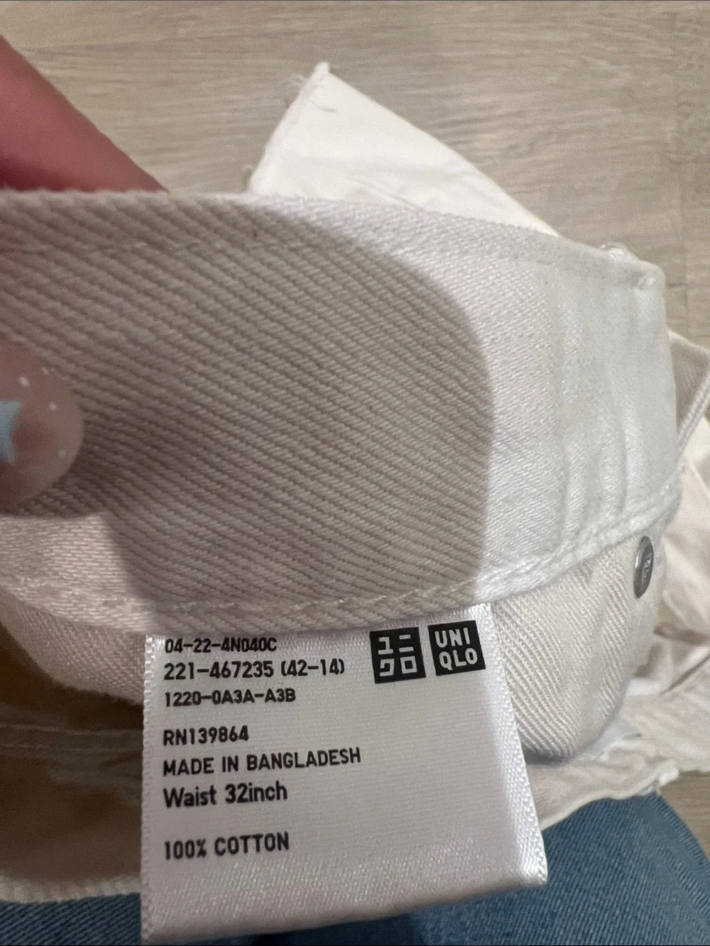 Uniqlo White Denim Cutoff Shorts